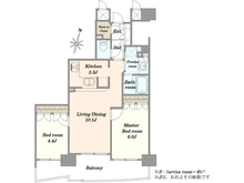 【東京都/新宿区北新宿】ザパームス東中野エアリィタワー 間取り図
