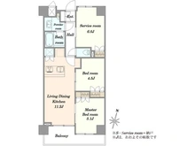 【東京都/新宿区大久保】エム・ブランド新宿戸山公園 間取り図