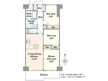 【東京都/新宿区西早稲田】フジタ早稲田マンション 間取り図