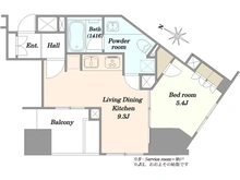 【東京都/新宿区市谷柳町】プラウド市谷柳町 間取り図