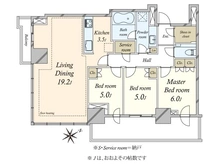 【東京都/江戸川区南小岩】プラウドタワー小岩フロント 間取り図