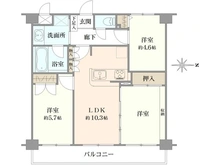 【神奈川県/川崎市多摩区中野島】マイキャッスル登戸 間取り図