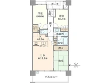 【東京都/武蔵野市境】デライトシティ ブレスコート 間取り図