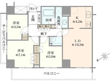 【東京都/三鷹市下連雀】クレッセント三鷹ザ・タワー 間取り図