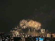 【大阪府/大阪市福島区吉野】大阪ウエストゲートタワー 眺望：なにわ淀川花火大会