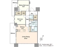 【大阪府/大阪市都島区片町】プラウド大阪城 間取り図
