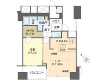 【大阪府/大阪市福島区福島】クレヴィアタワー中之島 間取り図