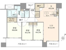 【大阪府/大阪市福島区福島】シエリアタワー中之島 間取り図