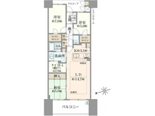 【大阪府/大阪市浪速区湊町】なんばセントラルプラザリバーガーデン C棟 間取り図