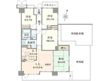 【兵庫県/神戸市東灘区魚崎南町】ジオ魚崎住吉川 間取り図