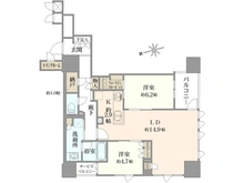 【大阪府/大阪市中央区常盤町】ブランズタワー谷町四丁目 間取り図