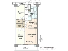 【京都府/京都市南区唐橋経田町】マークスゲート京都サウス 間取り図
