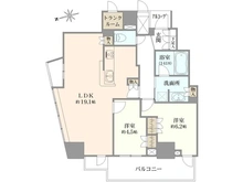 【大阪府/大阪市中央区高麗橋】プラウドタワー北浜 間取り図