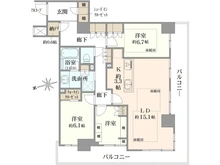 【大阪府/堺市堺区三国ヶ丘御幸通】プラウドタワー堺東 間取り図