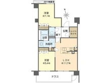 【京都府/京都市中京区西ノ京南大炊御門町】シャリエ京都円町 間取り図
