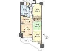 【大阪府/大阪市城東区新喜多東】プラウド城東 間取り図