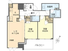 【大阪府/大阪市西区京町堀】クラッシィタワー靱公園 間取り図