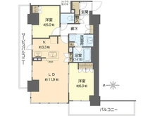 【大阪府/大阪市中央区東心斎橋】ブランズタワー・ウェリス心斎橋SOUTH 間取り図
