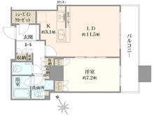 【大阪府/大阪市中央区高麗橋】The Kitahama 間取り図