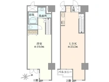 【大阪府/大阪市北区天満】クリスタルブライト天満橋リバーサイド 間取り図