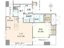 【大阪府/大阪市中央区糸屋町】ビオール大阪大手前タワー 間取り図