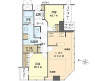 【大阪府/大阪市西区江戸堀】ディーグラフォート大阪N.Y.タワーHIGOBASHI 間取り図