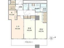 【大阪府/大阪市中央区高麗橋】The Kitahama 間取り図