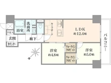 【大阪府/大阪市西区江之子島】ファミール阿波座 間取り図