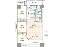 【大阪府/大阪市中央区南船場】メゾンドール南船場 間取り図