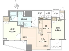 【大阪府/大阪市中央区高麗橋】プラウドタワー北浜 間取り図