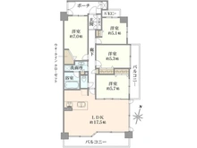 【大阪府/大阪市鶴見区諸口】ユニハイム鶴見緑地 間取り図