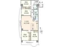 【東京都/大田区矢口】東急ドエルアルス多摩川 間取り図