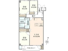 【神奈川県/横浜市西区宮ケ谷】三ツ沢ハイタウン 3号棟 間取り図