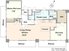 【東京都/大田区田園調布本町】フラット田園調布 間取り図