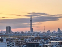 【東京都/江戸川区松島】ローヤルシティ新小岩 眺望：バルコニーから（ズームあり）