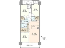 【東京都/江戸川区松島】コスモ新小岩パークビュー 間取り図