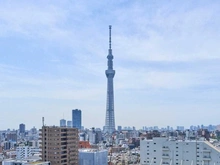 【東京都/墨田区堤通】サングランデ桜橋 眺望：屋上テラスから　ズームあり