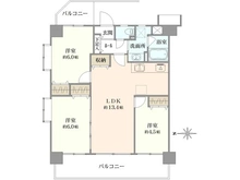 【東京都/葛飾区西亀有】コスモ西亀有 間取り図