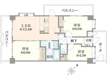 【東京都/葛飾区鎌倉】サントーア小岩 間取り図