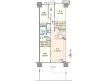 【東京都/府中市東芝町】プラウド府中東芝町 間取り図