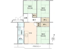 【東京都/府中市押立町】車返団地 14号棟 間取り図