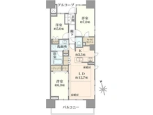 【東京都/府中市白糸台】プラウド府中白糸台 間取り図