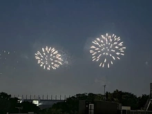 【東京都/府中市宮西町】ザ・パークハウス府中 眺望：バルコニーから（東京競馬場　花火）