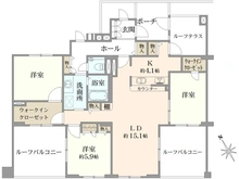 【東京都/八王子市下柚木】南大沢学園瑞樹の丘 3号棟 間取り図