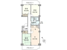【東京都/府中市押立町】ニューライフマンション武蔵野台　B棟 間取り図