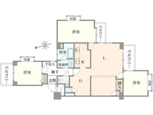 【東京都/府中市押立町】プライム府中武蔵野台第2 間取り図
