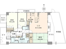 【神奈川県/横浜市戸塚区戸塚町】ステイツ戸塚ガレリア 間取り図