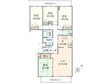 【神奈川県/横浜市戸塚区平戸町】東戸塚緑の街 四号棟 間取り図