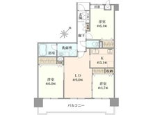 【神奈川県/横浜市戸塚区品濃町】ロイヤルヒルズ東戸塚 間取り図