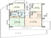 【神奈川県/横浜市戸塚区上倉田町】戸塚南パーク・ホームズ伍番館 間取り図